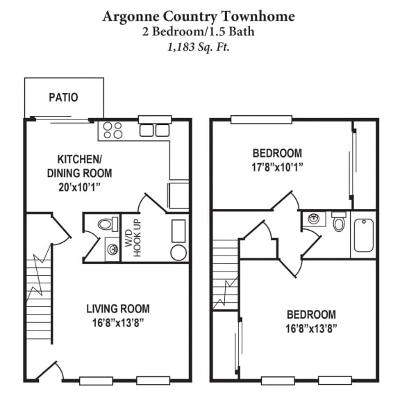 Floor Plans of Forest Park Apartments in Forest Park, OH